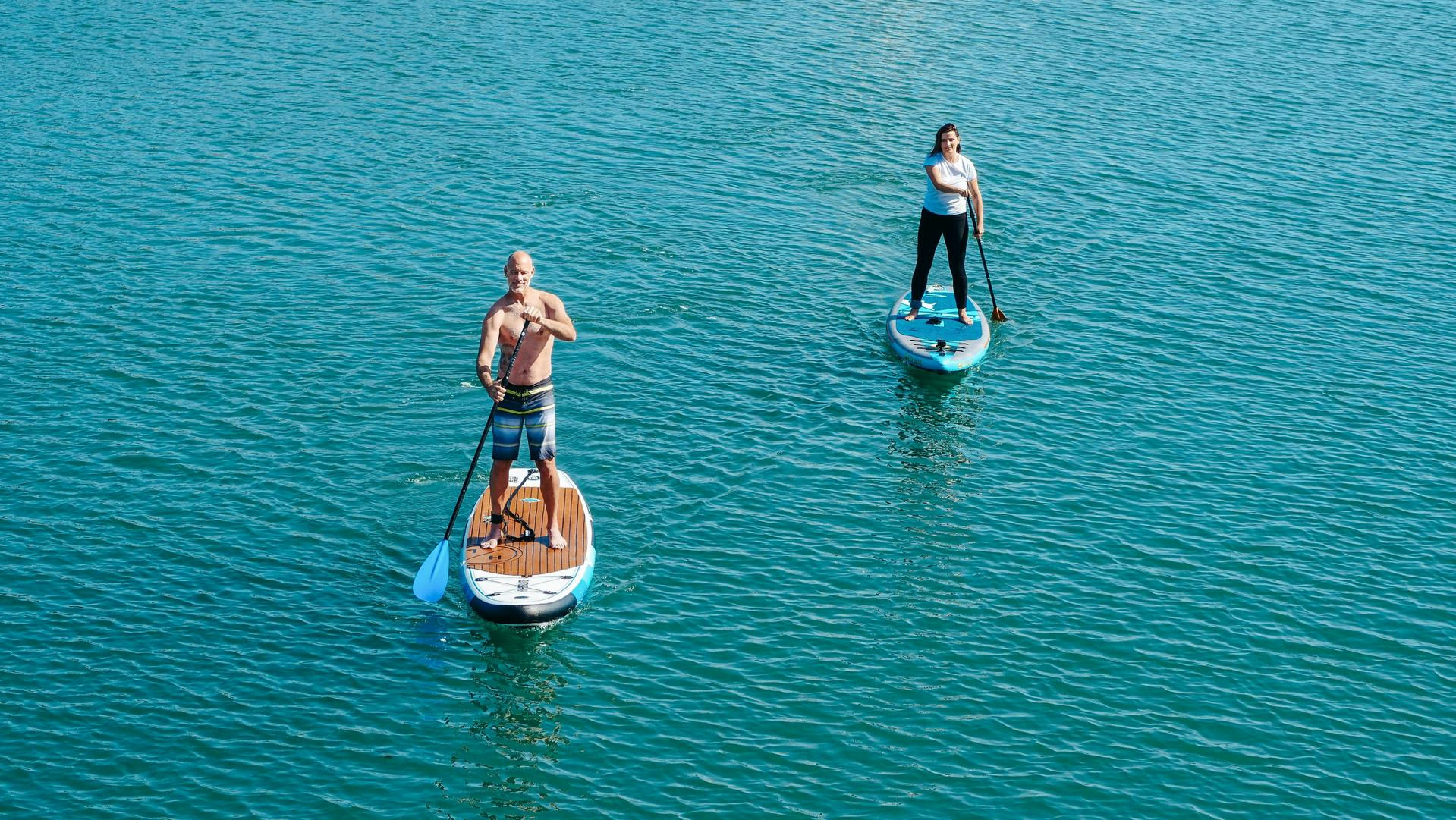 two people on a SUP