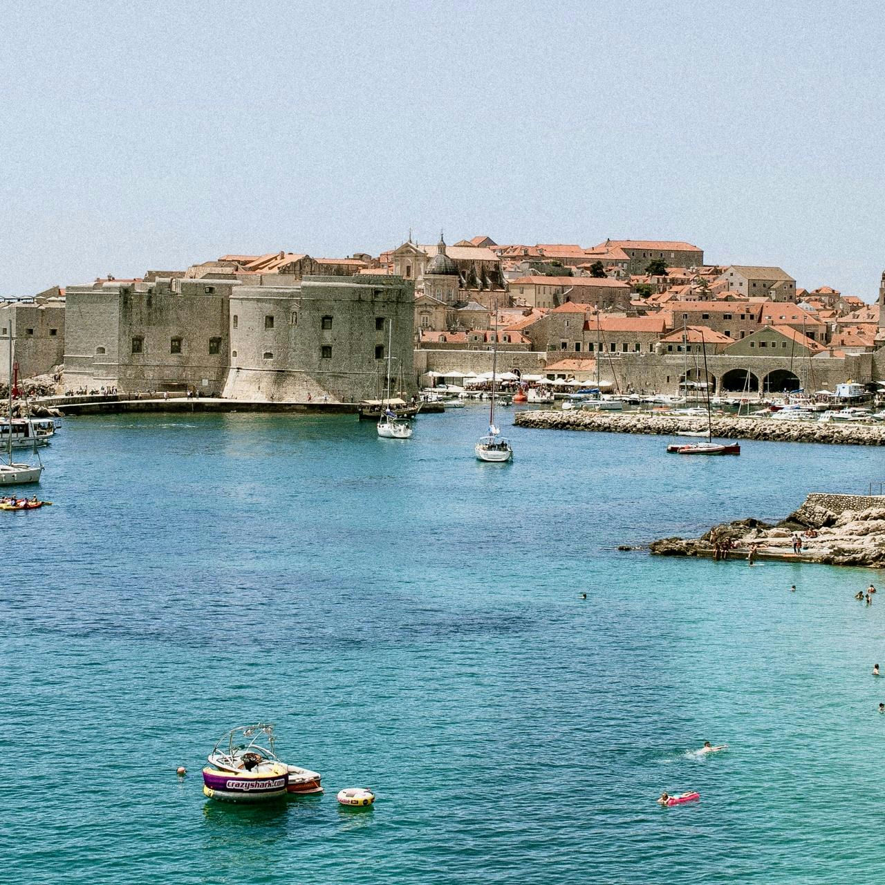 dubrovnik old port view from the sea