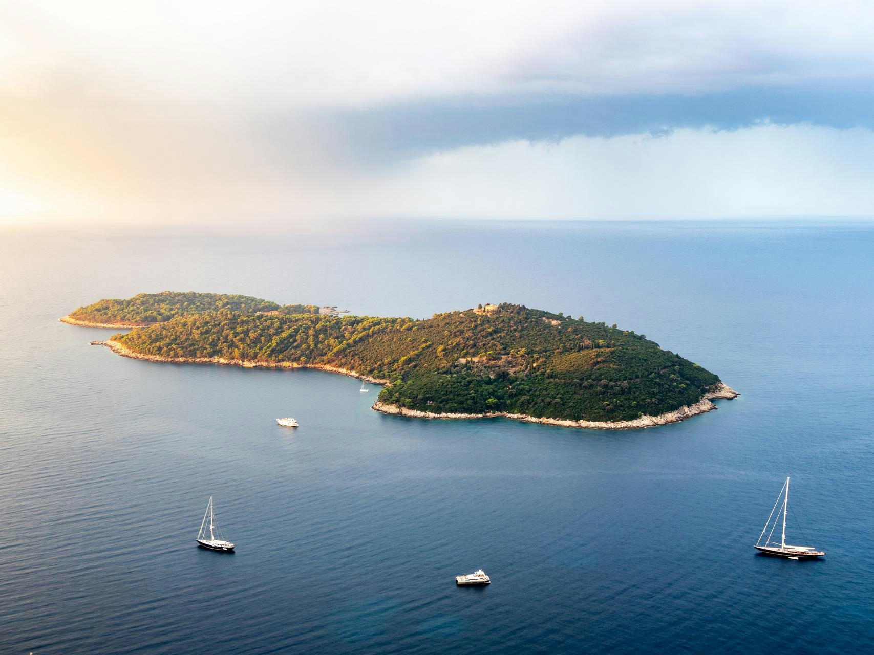 Lokrum island from above