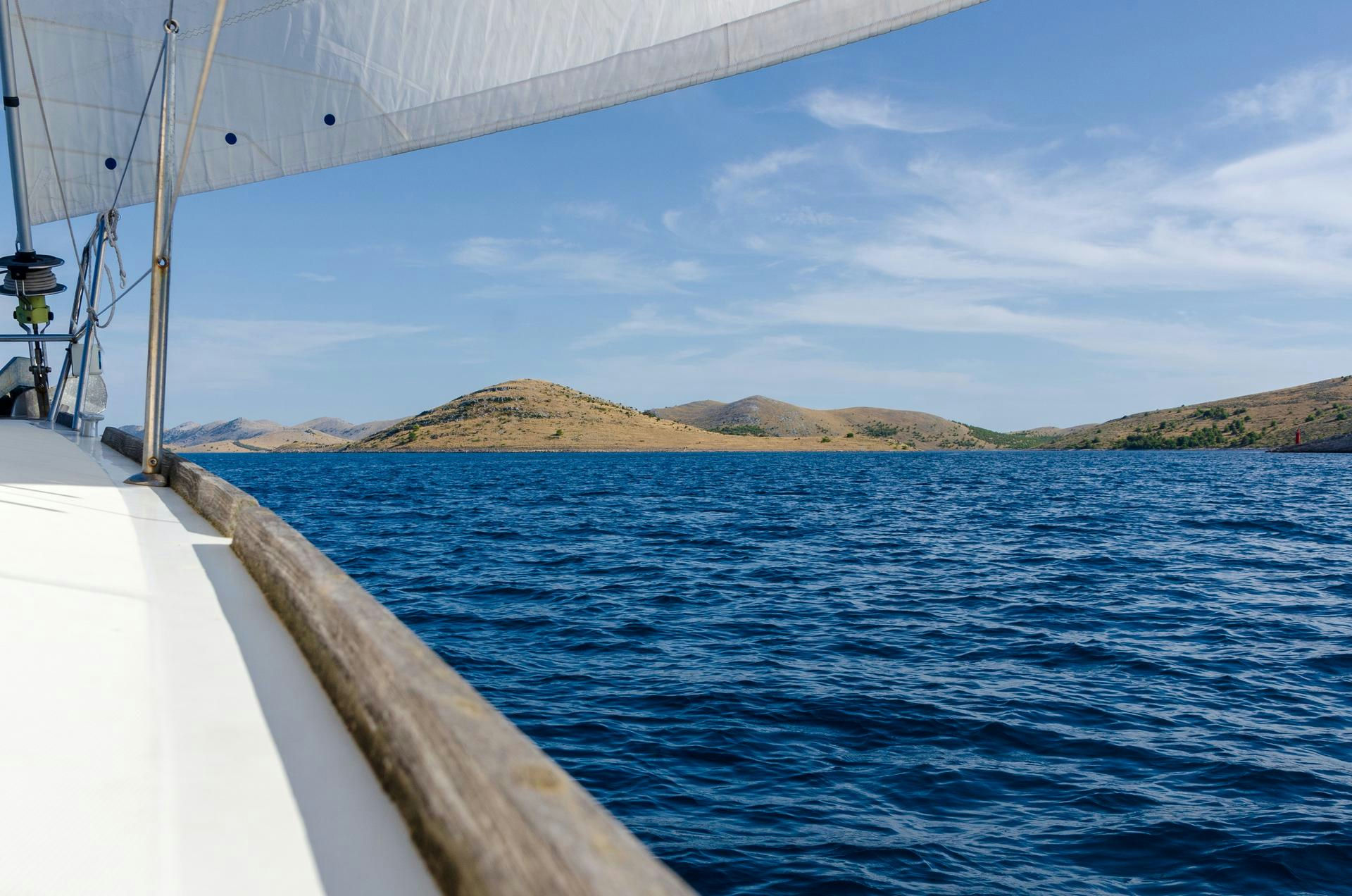 view from boat to kornati island